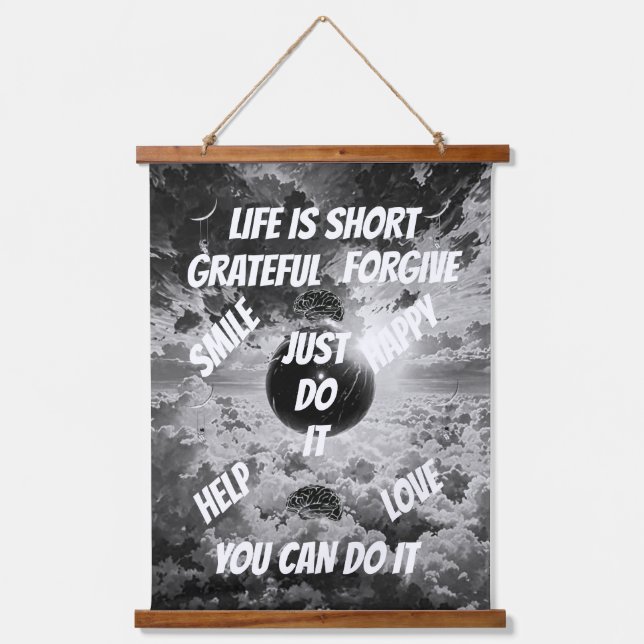 You Can Do It – Bold Motivational Quote Design Hanging Tapestry (Front)