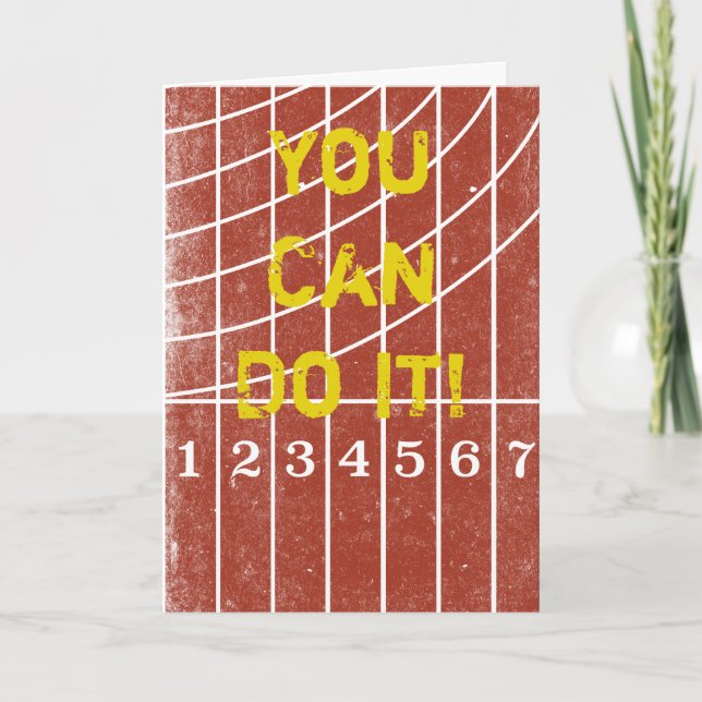 You Can Do It Encouragement Card for Track Runners (Front)