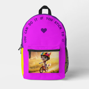 You Can Do It… Printed Backpack