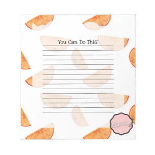You Can Do This, Customizable Orange Notepad