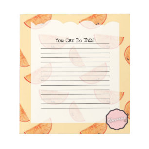You Can Do This, Customizable Orange Notepad