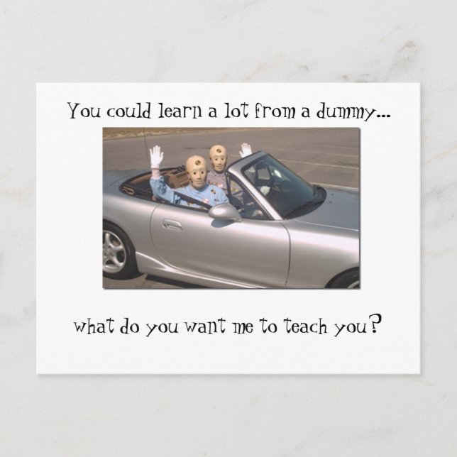 You can learn a lot from a dummy postcard (Front)