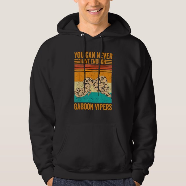 You Can Never Have Enough Gaboon Vipers Retro Hoodie (Front)