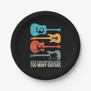 You Can Never Have Too Many Guitars Paper Plate