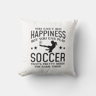 You Can Play Soccer Throw Pillow