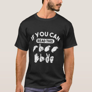 You Can Read This “high Five”. Asl Awareness. Deaf T-Shirt
