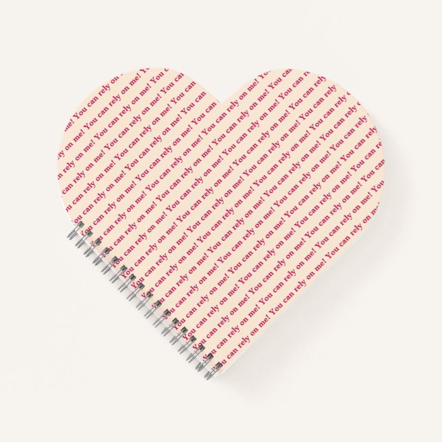 You Can Rely on Me Minimal Pattern & Quote Design Notebook (Front)