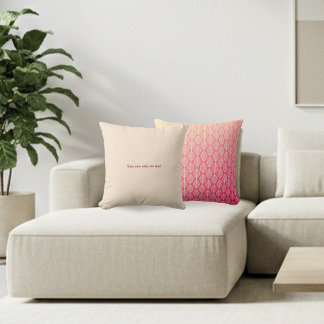 You Can Rely on Me Minimal Pattern & Quote Design Throw Pillow