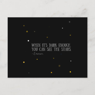 You can see the stars Emerson quote Postcard