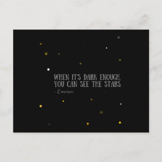 You can see the stars Emerson quote Postcard