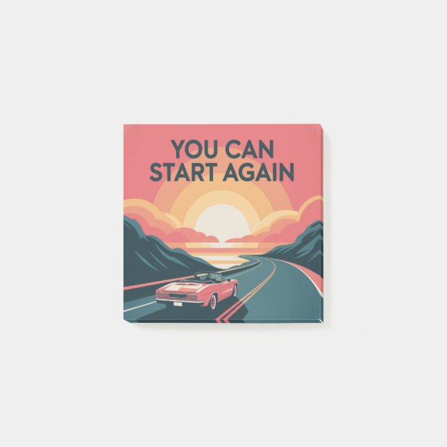 You Can Start Again Post-it Notes (Front)