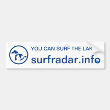 You can surf the Lakes! Bumper. Great Lakes navy