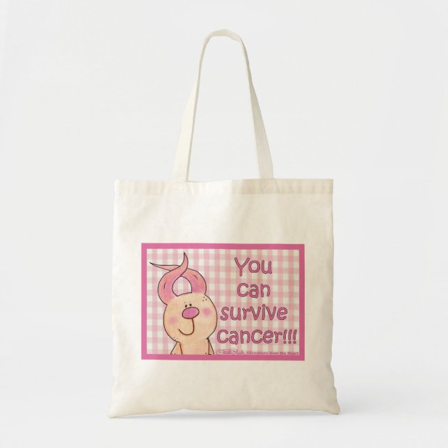 You can survive cancer! tote bag (Front)