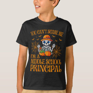 You Can’t E Me Middle School Principal Ghost Hallo T-Shirt