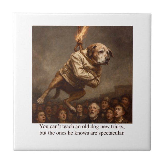 You can’t teach an old dog new tricks tile (Front)