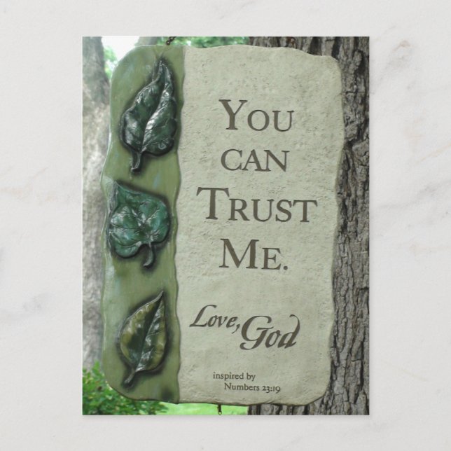 You Can Trust Me, Love God, Postcard (Front)