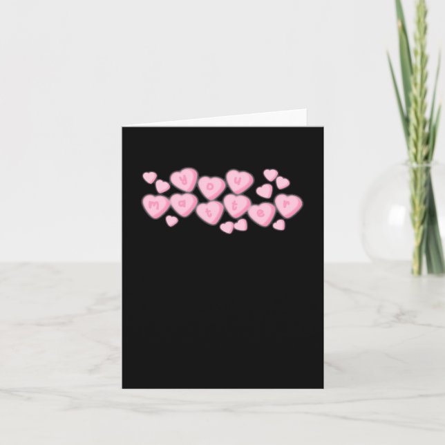 You Candy Hearts Sticker  Card (Front)