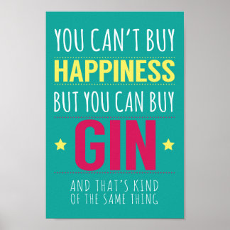 "You Can't Buy Happiness..." Typography Print