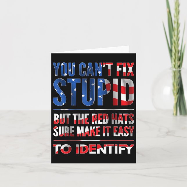 You Can't Fix Stud But The Hats Sure Make It Easy  Card (Front)