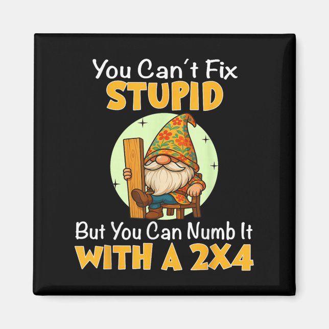 You Can't Fix Stud But You Can Numb It With A 2x4  Magnet (Front)