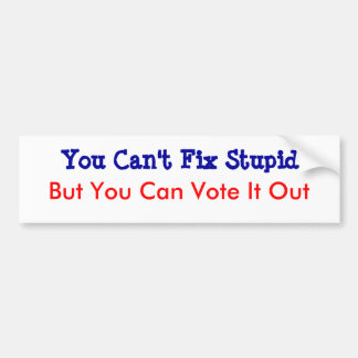 You Can't Fix Stupid Bumper Sticker
