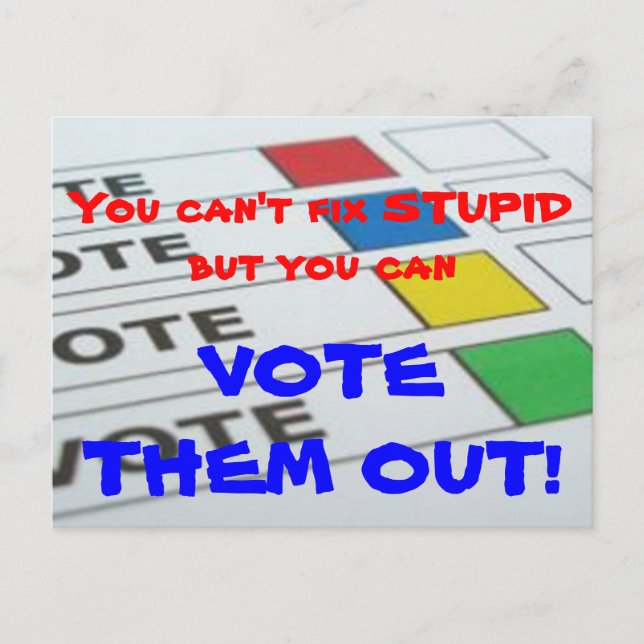 You can't fix Stupid Postcard (Front)