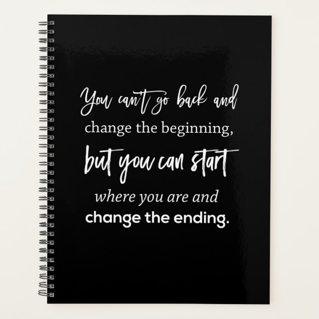 you can't go back and change beginning planner (Front)