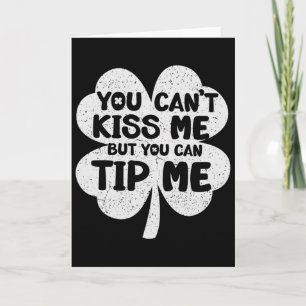You Can't Kiss But Can Tip Me Retro Waitress St Pa Card