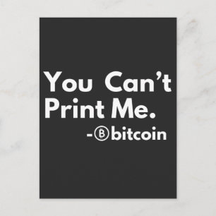 you cant PRINT me Holiday Postcard