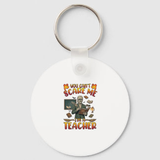 You Cant Scare Me Im Teacher Mummy Chalkboard Book Keychain
