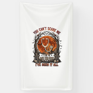 You Cant Scare Me Nurse Halloween Stethoscope Oran Banner