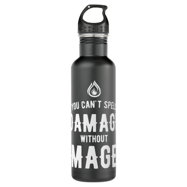 You Cant Spell Damage without Mage RPG Gaming Esse 710 Ml Water Bottle (Front)