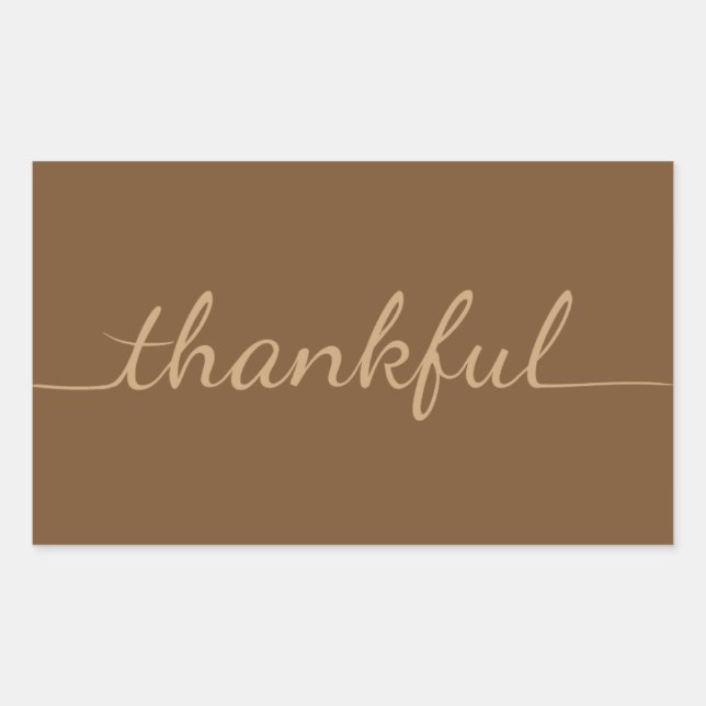 You choose background colour Thankful Thanksgiving Sticker (Front)