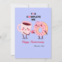 You Complete Me Anniversary Card