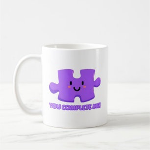 You Complete Me! Cute Puzzle Cartoon Coffee Mug