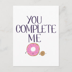 You complete me postcard
