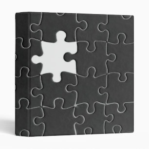 You Complete Me Romantic Black and White Jigsaw Binder