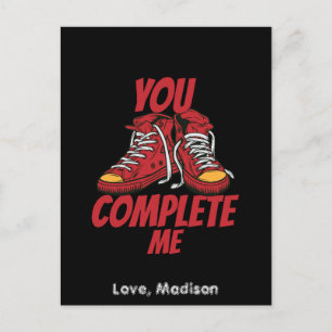 You Complete Me Valentine Holiday Postcard