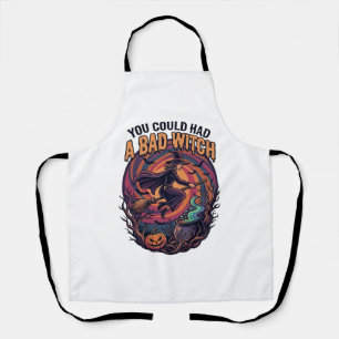 You Could Had Bad Witch Halloween Flying Broom_1 Apron