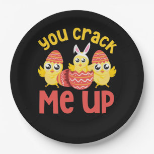 You Crack Me Up Easter Chicks Paper Plate