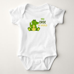 You Croc My World Crocodile Aligator Baby Romper