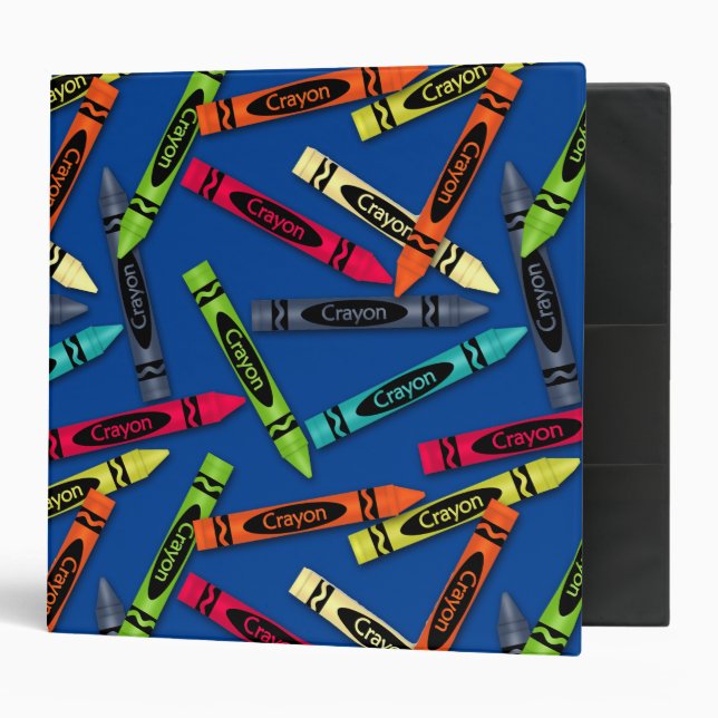 You Customize the Background Colour | Crayons Binder (Front/Inside)