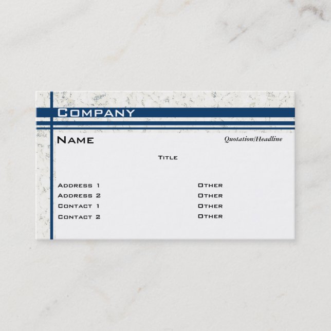 You Customize the Colour-Lite Gravel Edge Business Card (Front)