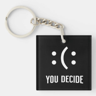 You Decide Emoji Mood Design Keychain