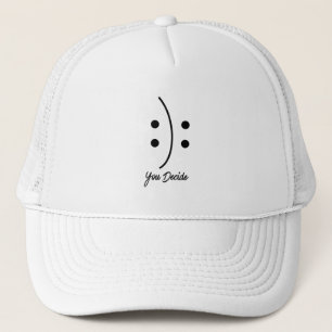 ​You Decide Minimalist Line Art Perspective Trucker Hat