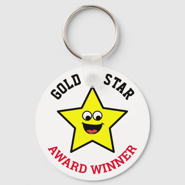 You Deserve A Gold Star | Award Winner Keychain (Front)