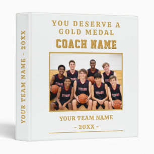 You Deserve a Medal Coach Team Photo Album Binder