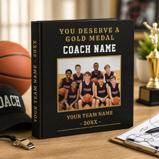 You Deserve a Medal Coach Team Photo Album Binder