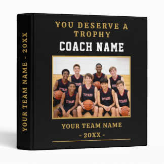 You Deserve a Trophy Coach Team Photo Album Binder