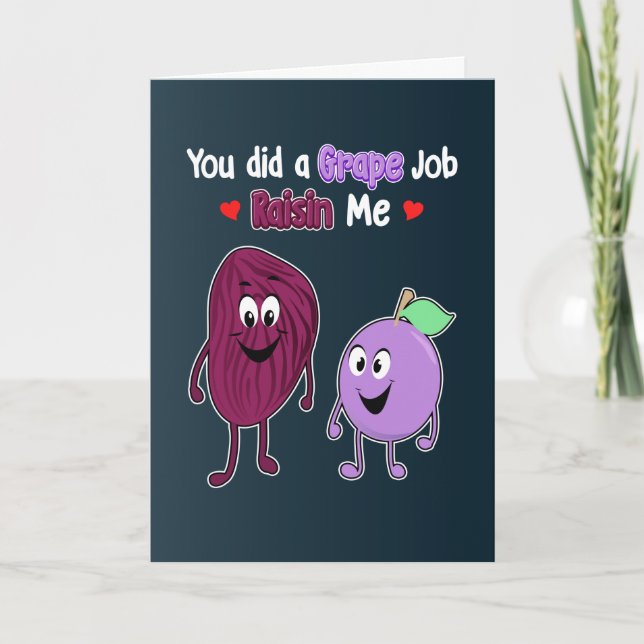 You Did A Grape Job Funny Father's Day Card (Front)